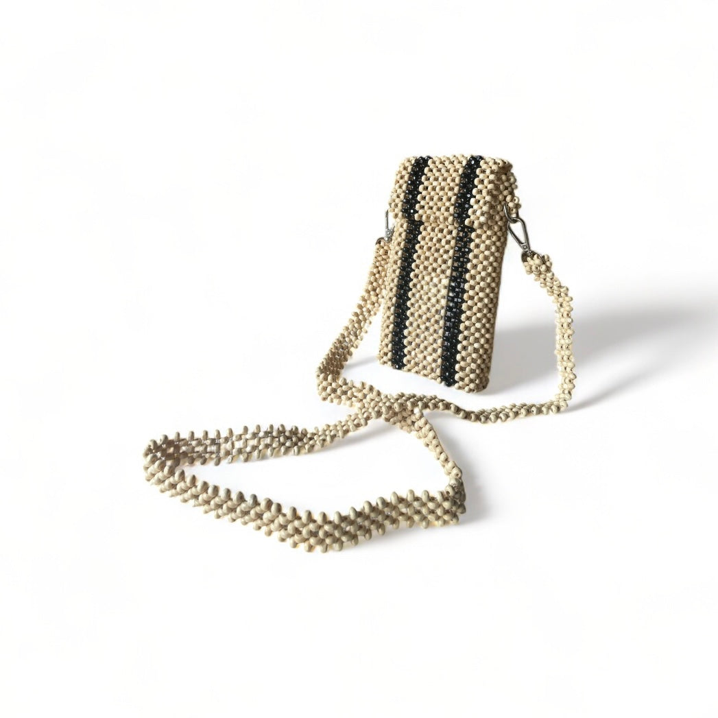 AINA Phone Purse | Wooden Beads Accessory