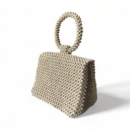 BEATRIZ Beaded Bag for Gala | Wooden Beads Collection