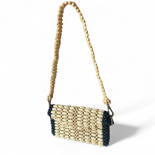 BIANCA Versatile Beaded Mini-Clutch/Wallet/Sling | Wooden Bead Bags