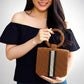 BEATRIZ Beaded Bag for Gala | Wooden Beads Collection