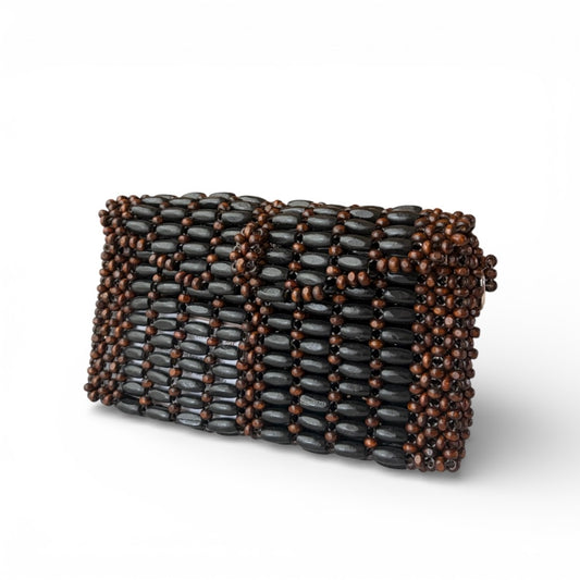 BIANCA Versatile Beaded Mini-Clutch/Wallet/Sling | Wooden Bead Bags