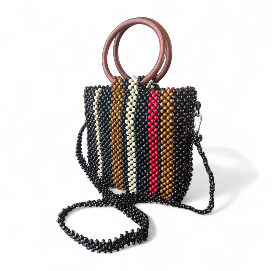 CAMILA Multicolor Beaded Handbag | Wooden Beads Collection