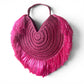 FIESTA Custom Handmade Shoulder Bag with Fringes | Premium Straw Bag