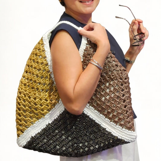 RAFAELA CUSTOM X-Trio Lightweight Hobo Bag | Premium Straw Bag