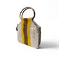 HANNAH Handbag with Natural Bamboo Handles | Wooden Beads Collection