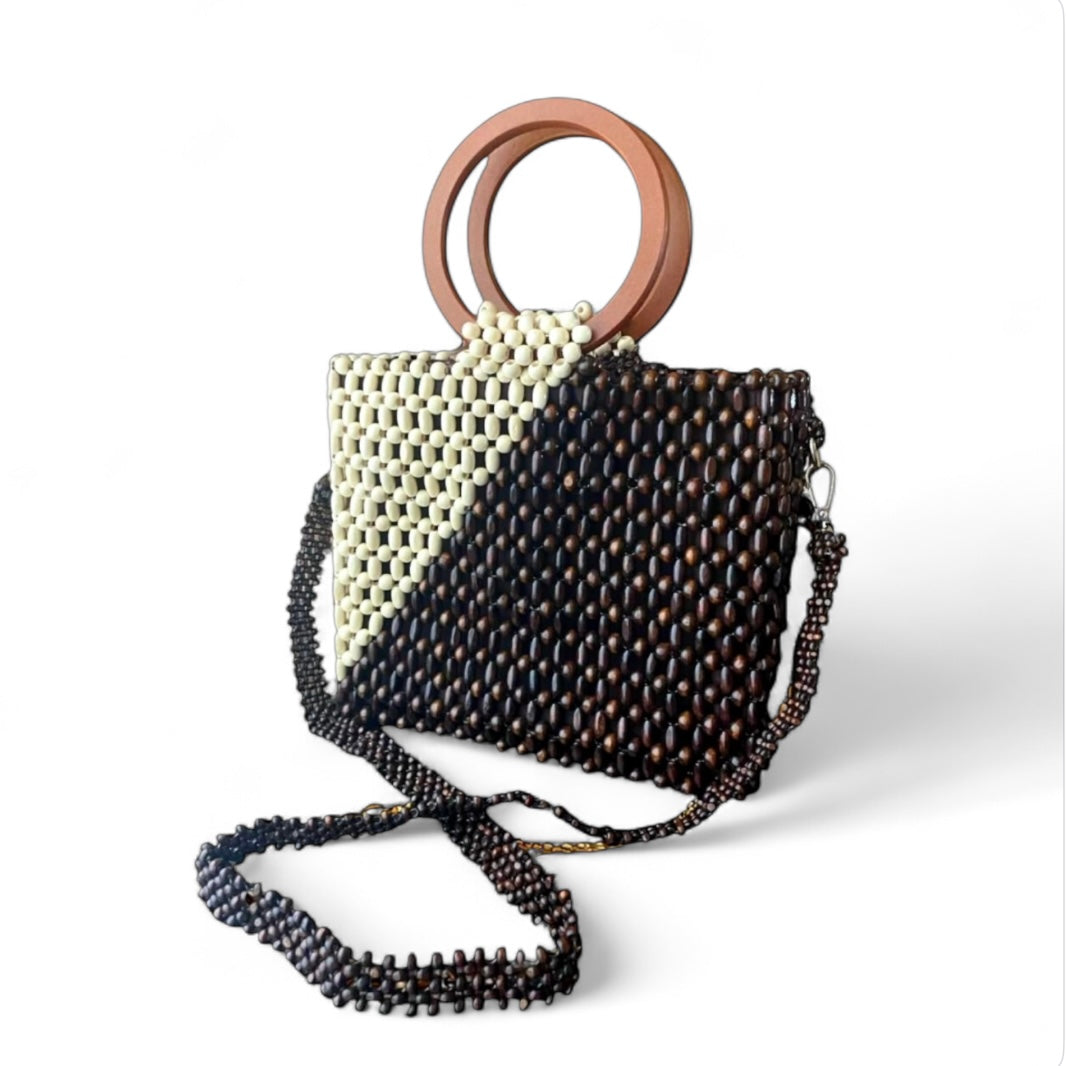 KIARA Versatile Beaded Handbag | Wooden Beads Collection