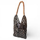 LUCIA 2.0 Beaded Bohemian Tote Bag | Wooden Beads Collection
