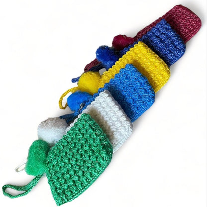 MONEDA Handmade Pouch with Wristlet | Premium Straw Bag