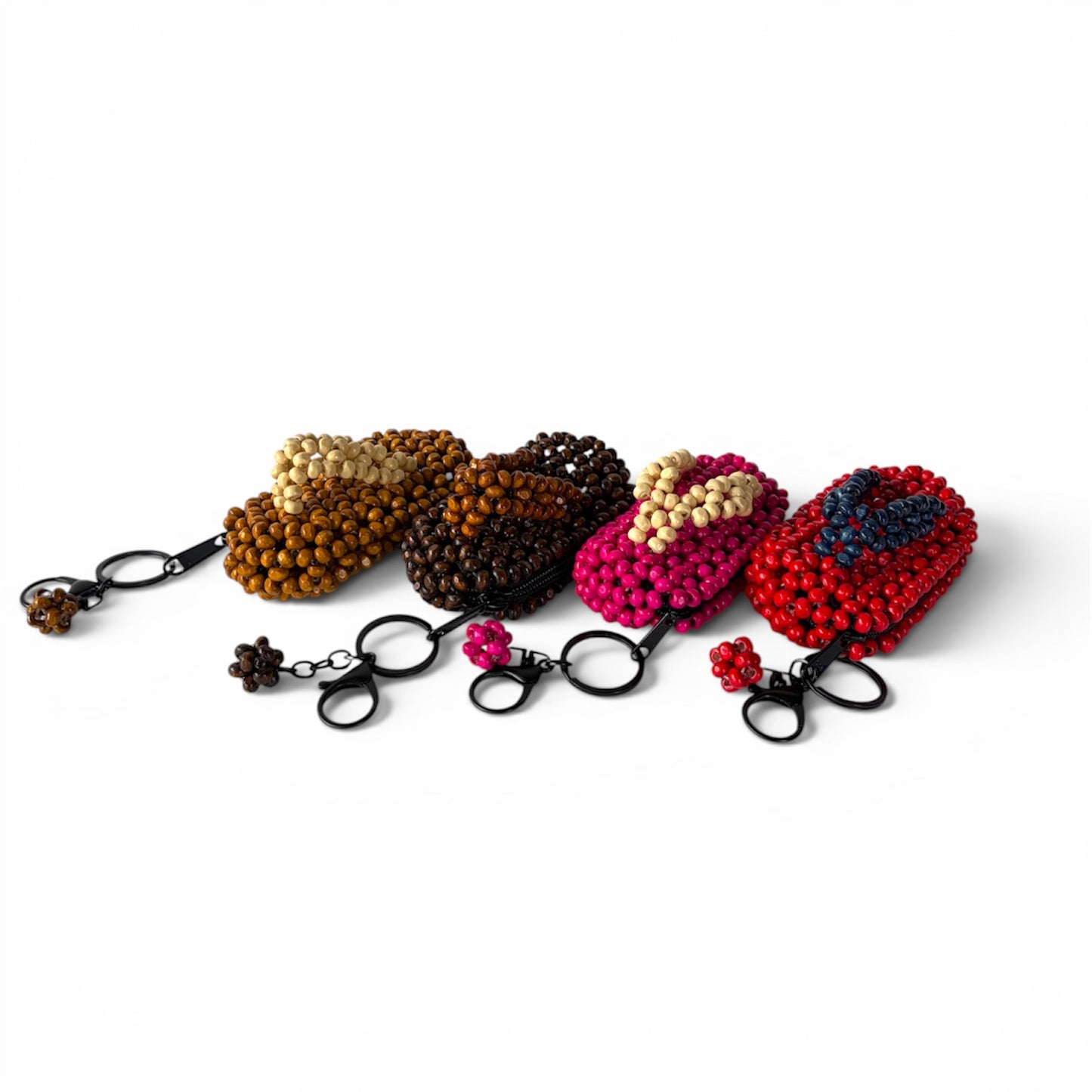 MOANA Beaded "Tsinelas" Coin Purse/Bag Charm | Wooden Beads Accessory