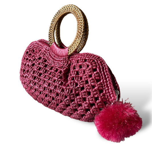 PEPITA Handwoven Nito-Vine Handles Handbag | Premium Straw Bag