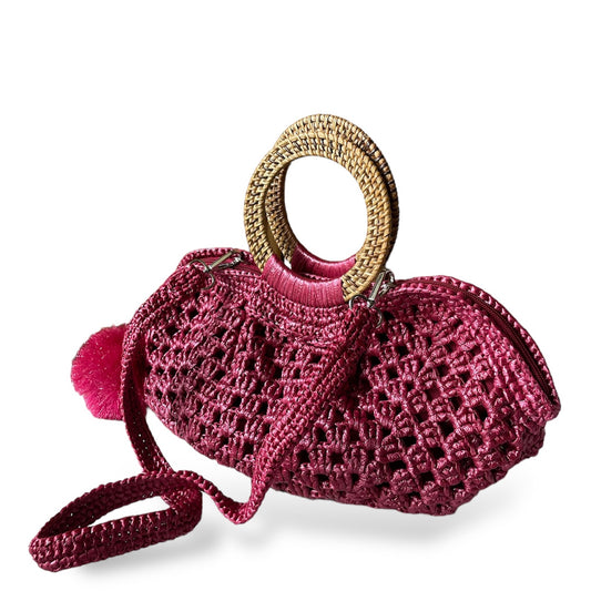 PEPITA Handwoven Nito-Vine Handles Handbag | Premium Straw Bag