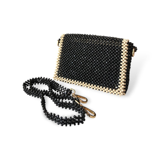 RAYA Convertible Beaded Clutch/Sling/Shoulder bag | Wooden Beads Collection