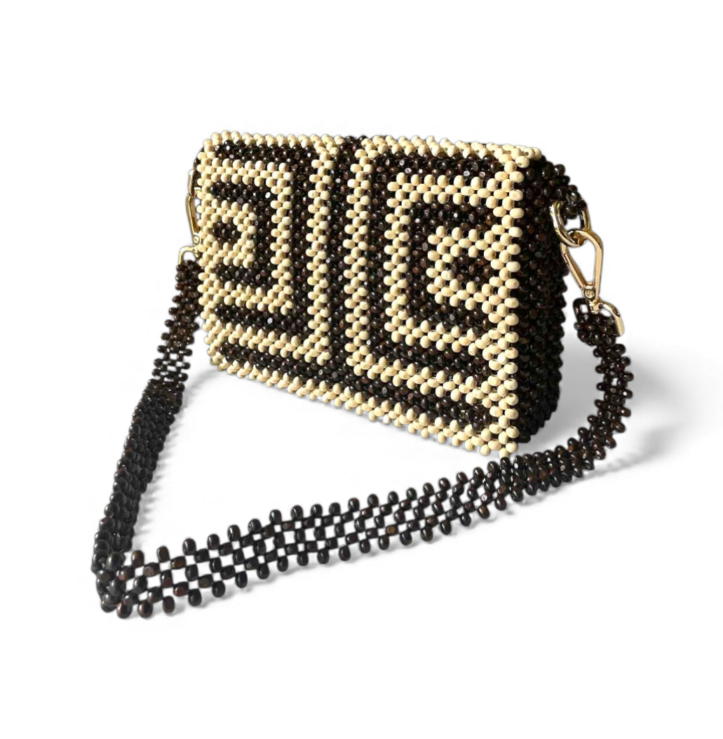 RAYA Convertible Beaded Clutch/Sling/Shoulder bag | Wooden Beads Collection