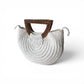 SELENA Halfmoon Nito Vine Handles Handbag | Premium Straw