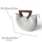 SELENA Halfmoon Nito Vine Handles Handbag | Premium Straw