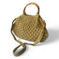 TARA Macrame Handbag with Natural Bamboo Handles | Premium Straw
