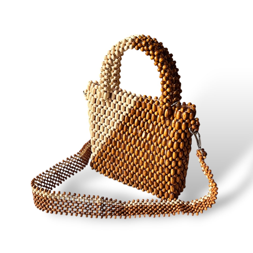 THALIA Beaded Sling Bag | Wooden Beads Collection