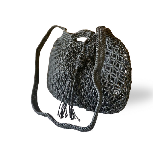 ROCIA Handwoven Macrame Sling | Premium Soft Straw Bag