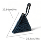 Stella beaded puso event bag in washed blue with its dimensions.